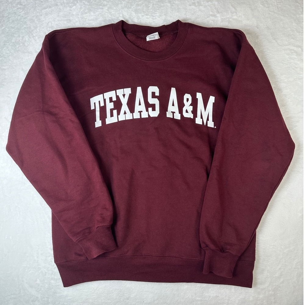 NWOT Texas A&M Sweatshirt Mens Medium Maroon Ultimate Cotton Crewneck Pullover